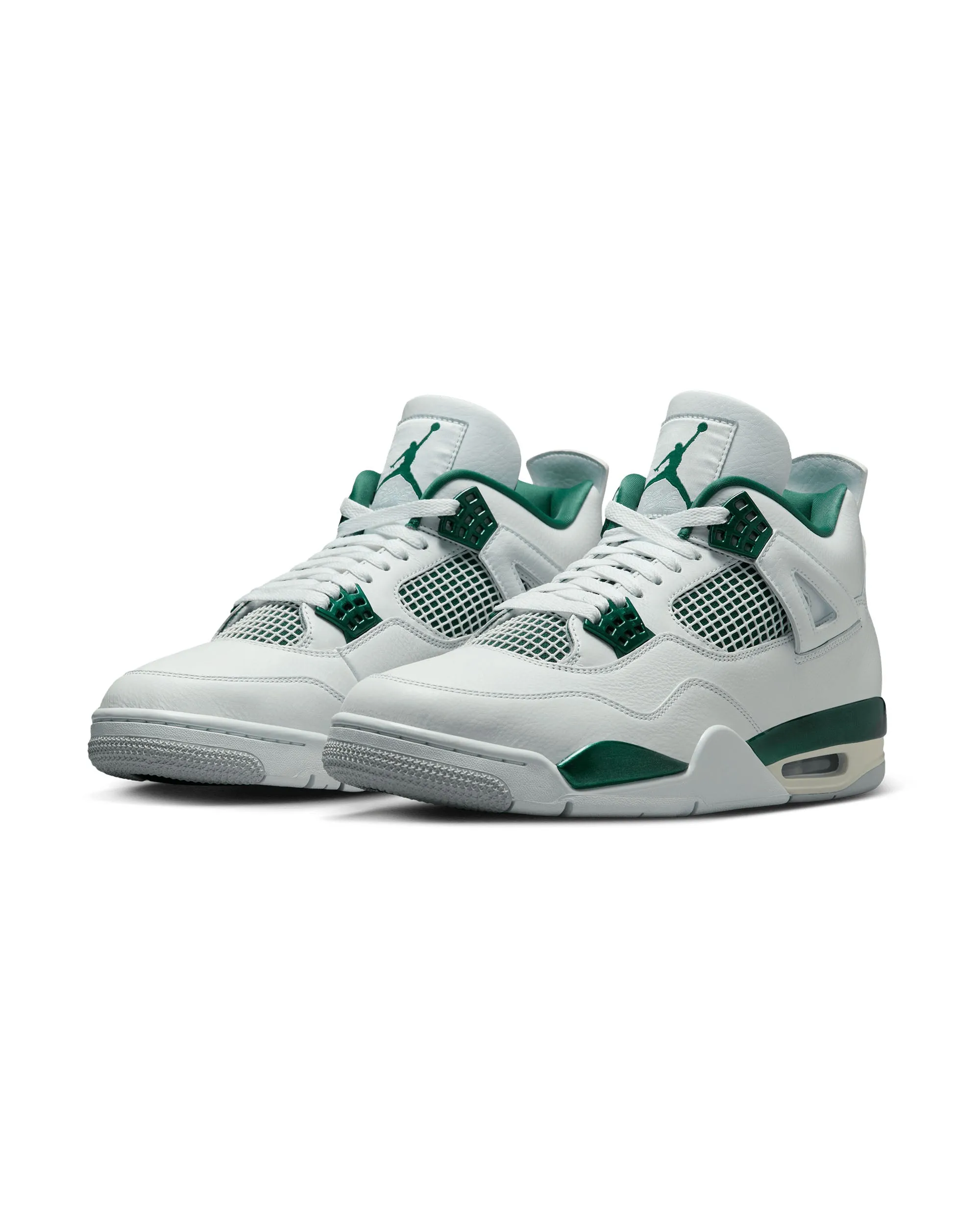 Air Jordan 4 Retro GS - White / Oxidized Green / Neutral Grey