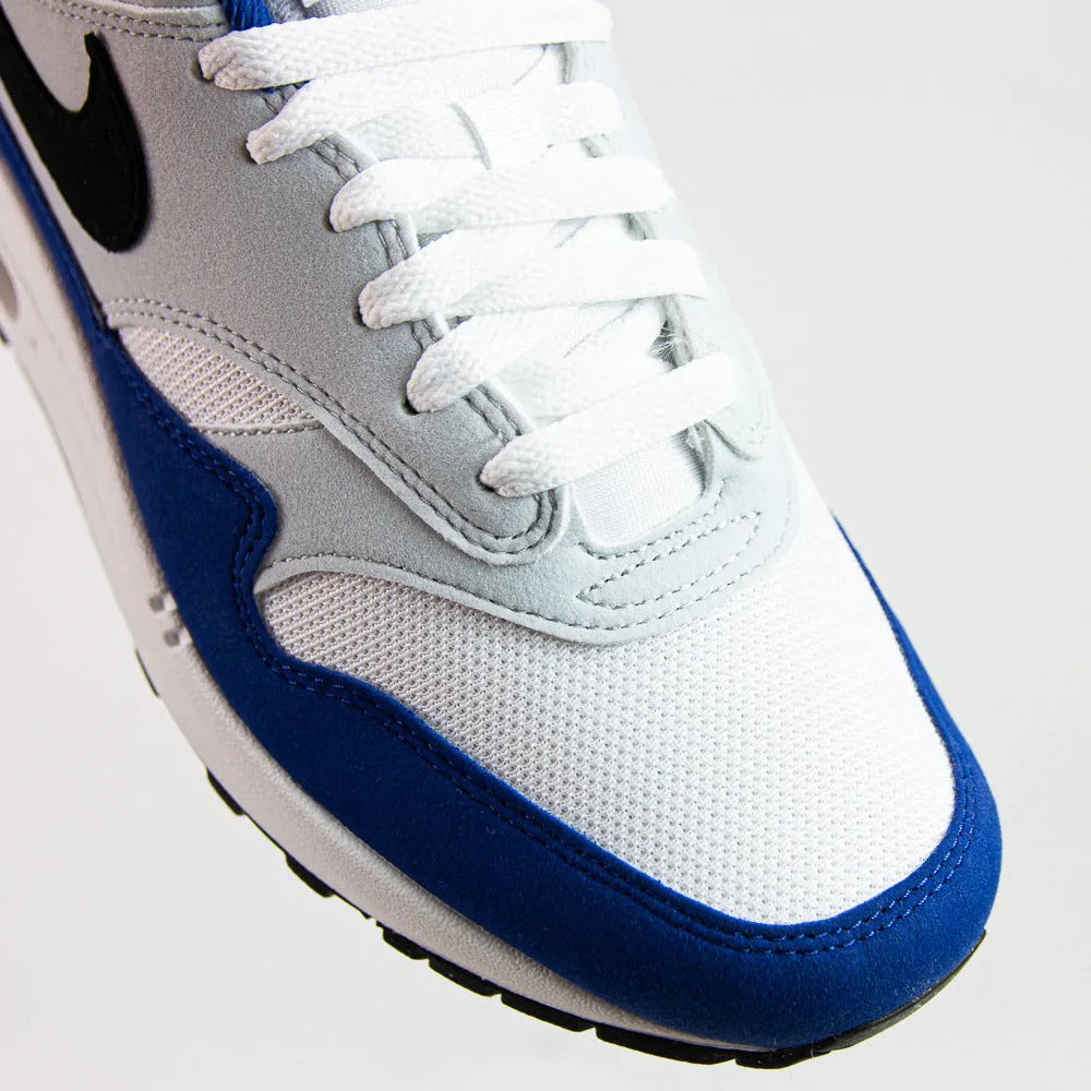 Air Max 1 (White/Black/Deep Royal Blue)