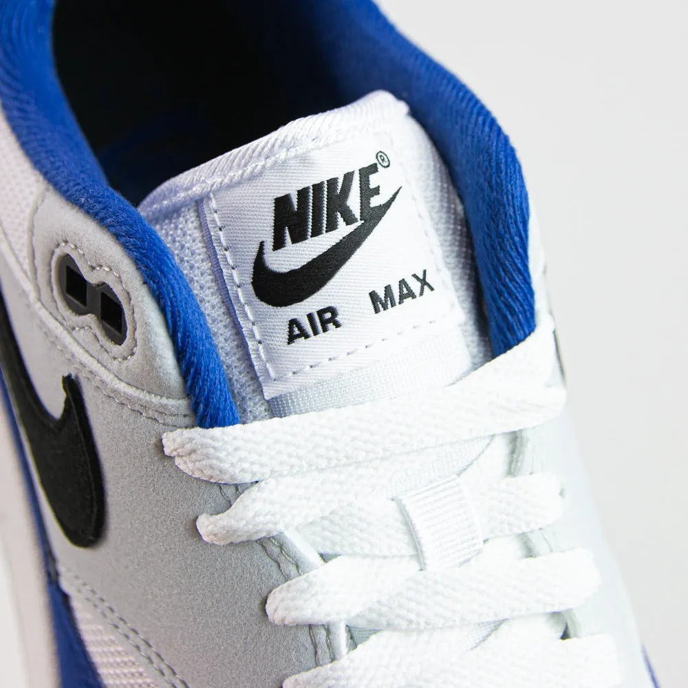 Air Max 1 (White/Black/Deep Royal Blue)