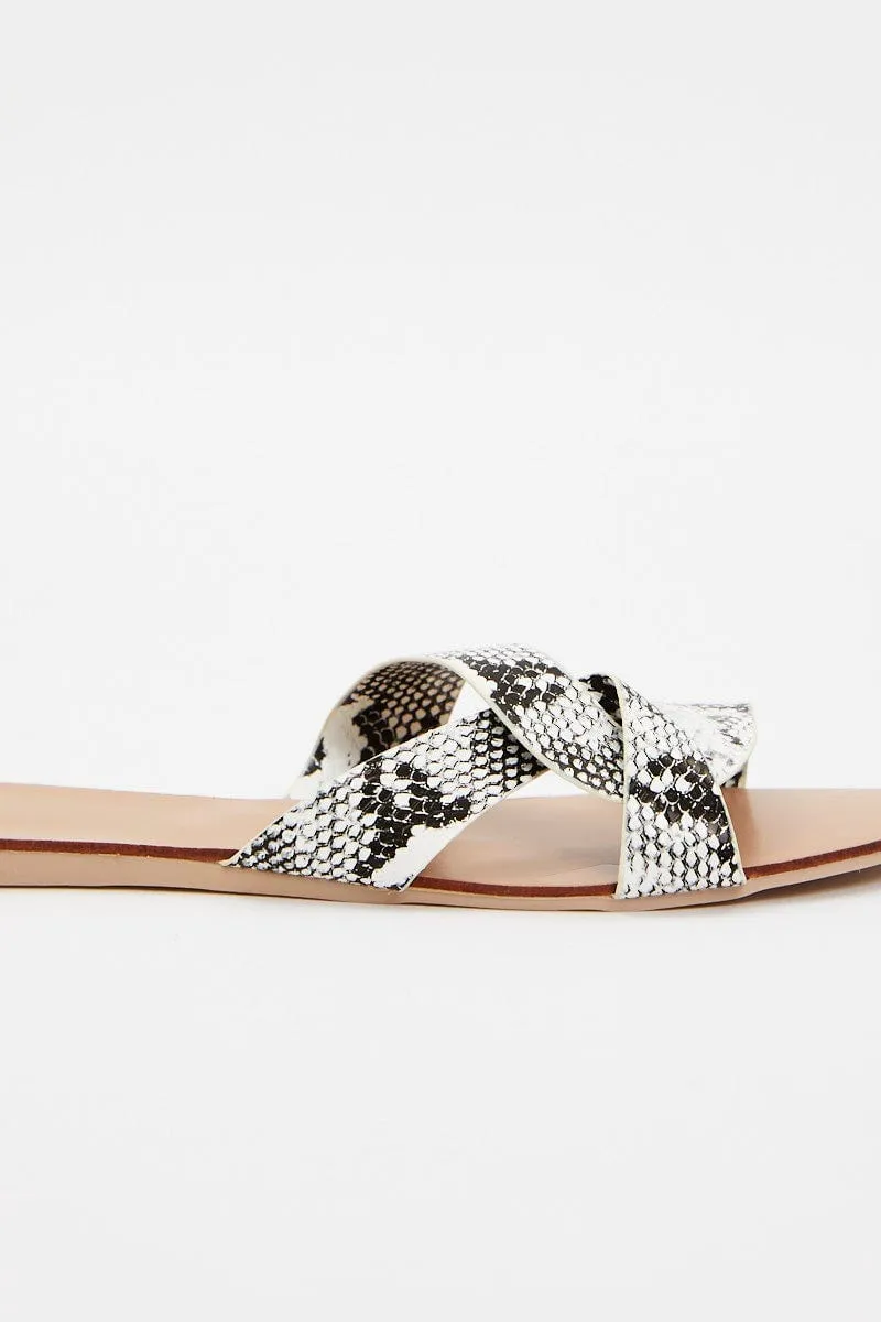 Animal Print Flat Slides