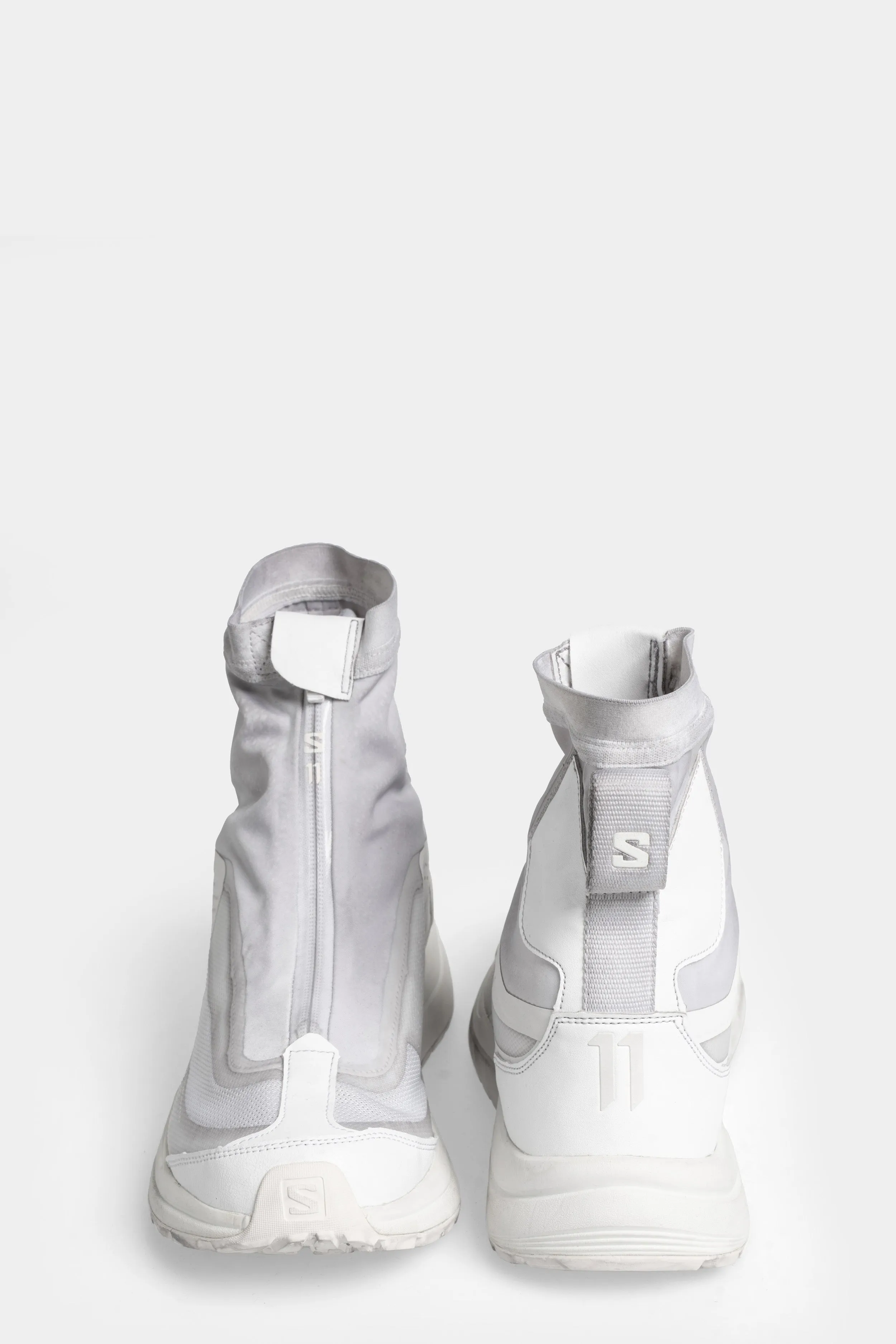 BAMBA2 - Object dyed high top sneakers, Ice grey