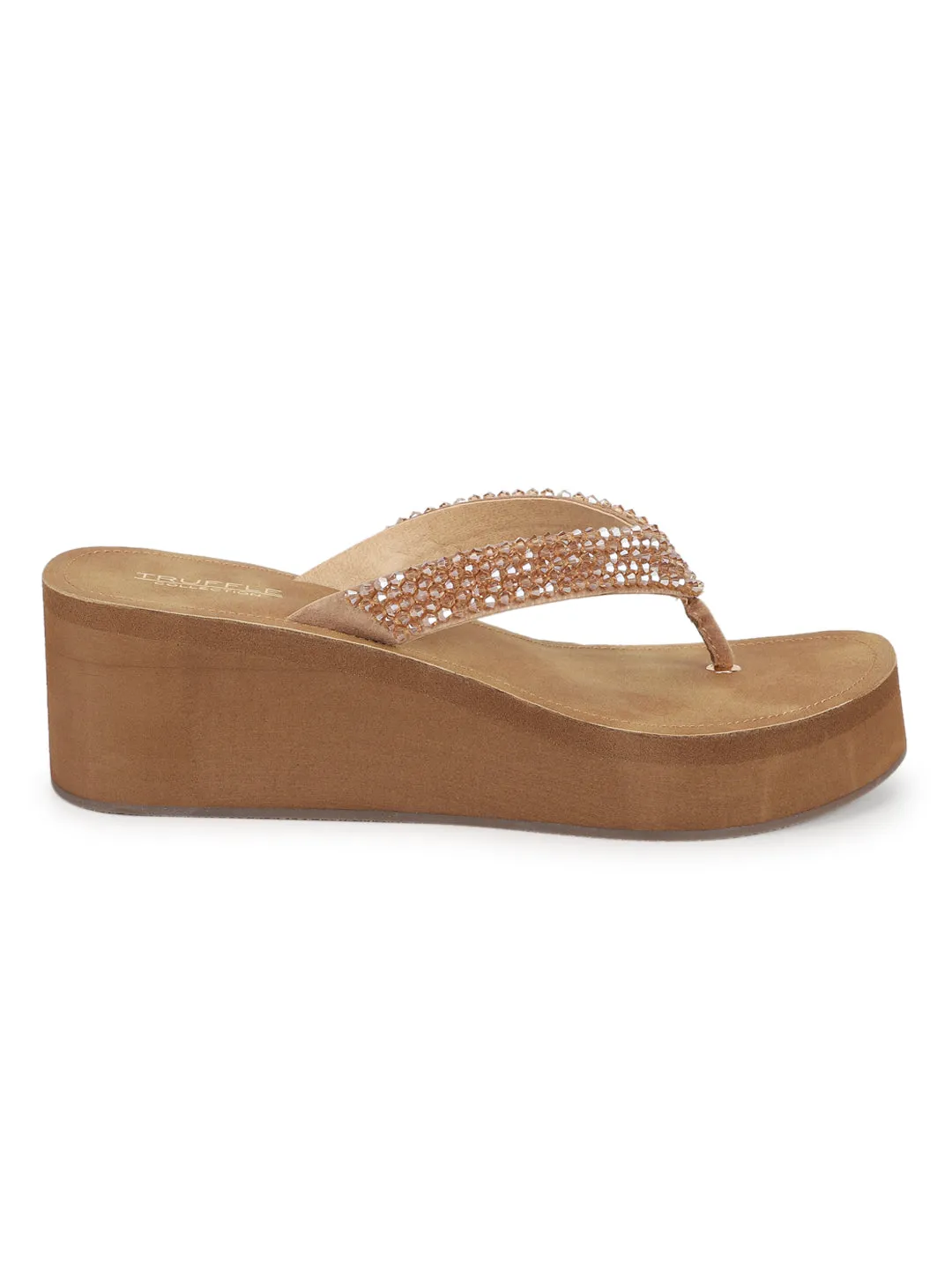 Beige PU Slip-On Wedges (TC-MSI-474-BEIG)