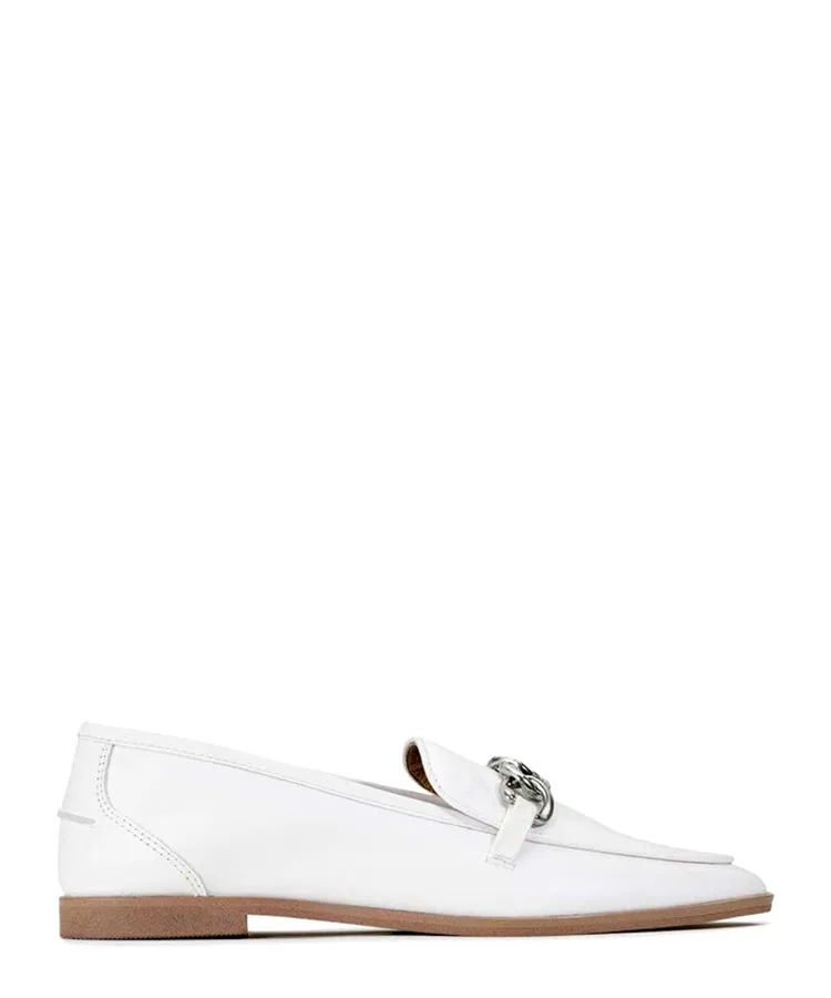 EOS Sense White Leather Summer Loafer