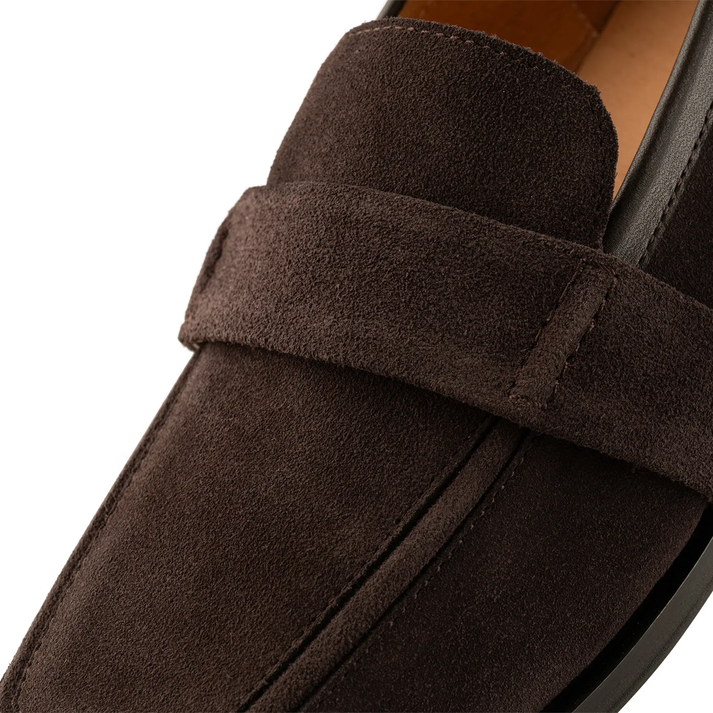 Erika saddle loafer ruskind - Chocolate