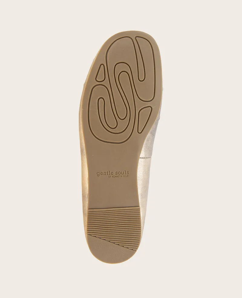 GENTLE SOULS - Marilyn Leather Pleated Ballet Flat