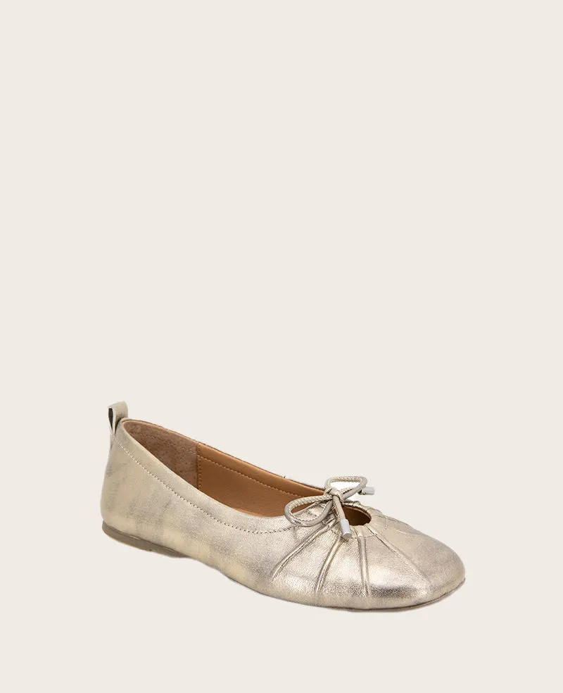 GENTLE SOULS - Marilyn Leather Pleated Ballet Flat