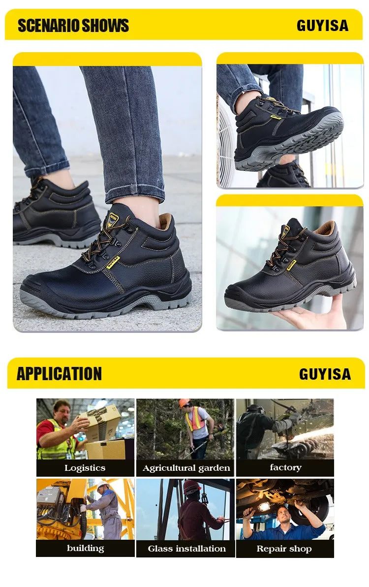 High Quality Anti-slip Work Safety Shoes Steel Toe Leather Waterproof Safety Boot | 1088