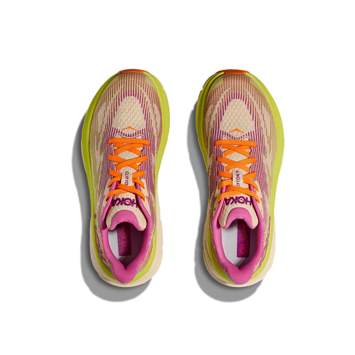 Hoka Clifton 9 Junior | Fuchsia / Vanilla