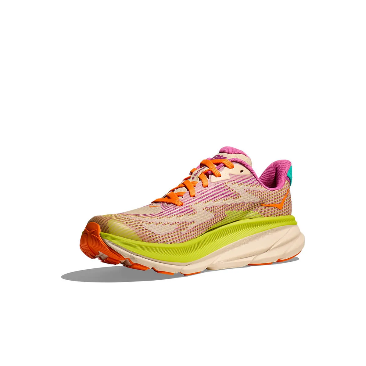 Hoka Clifton 9 Junior | Fuchsia / Vanilla