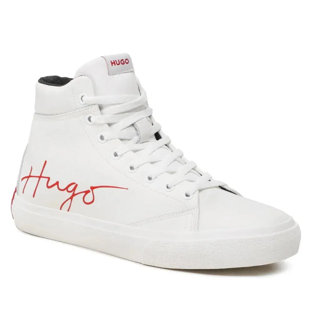 HUGO BOSS DyerH Signature High-Top Trainers Men 50485771-WHT