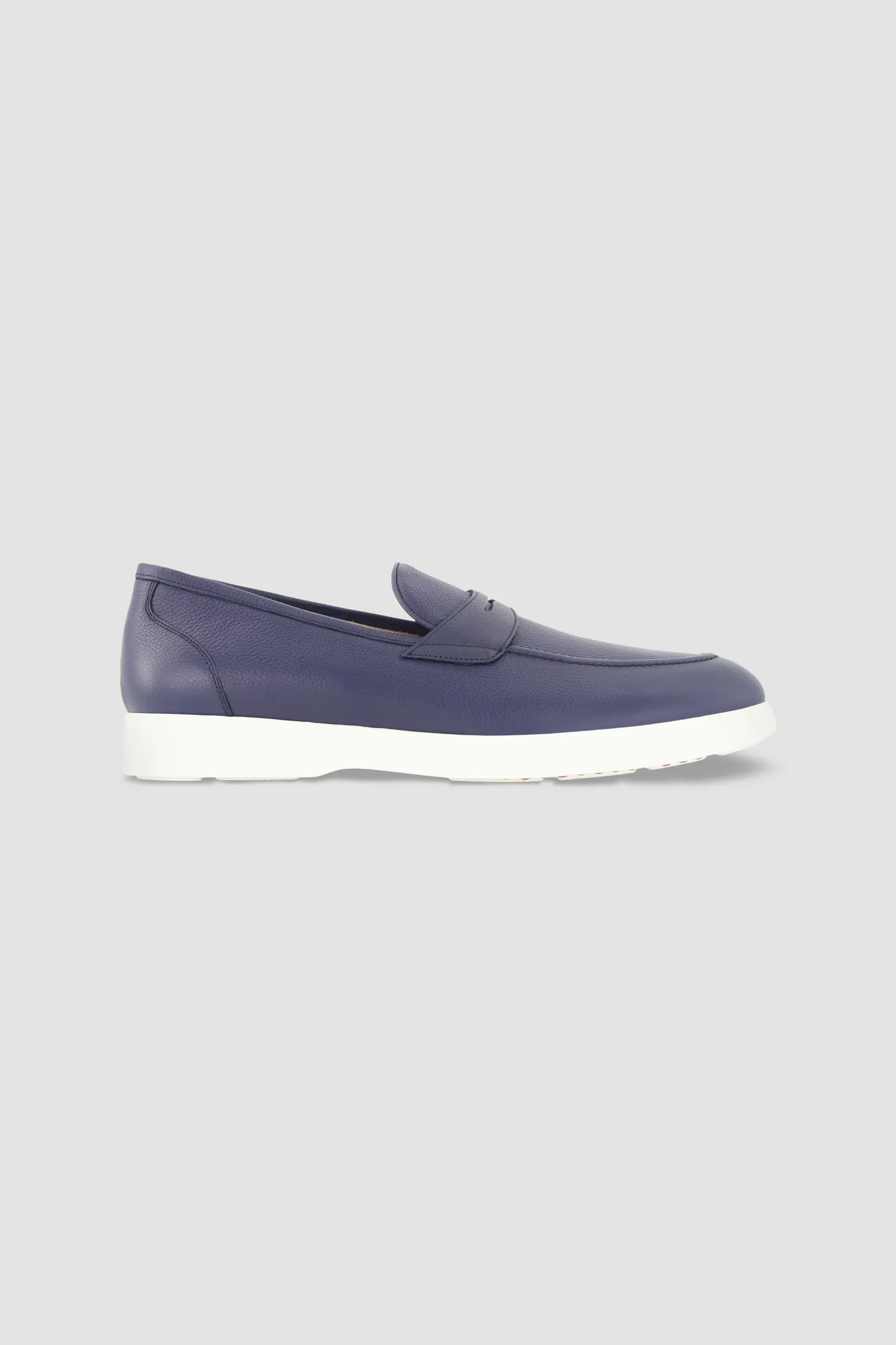 Kiton Blue Leather Loafers