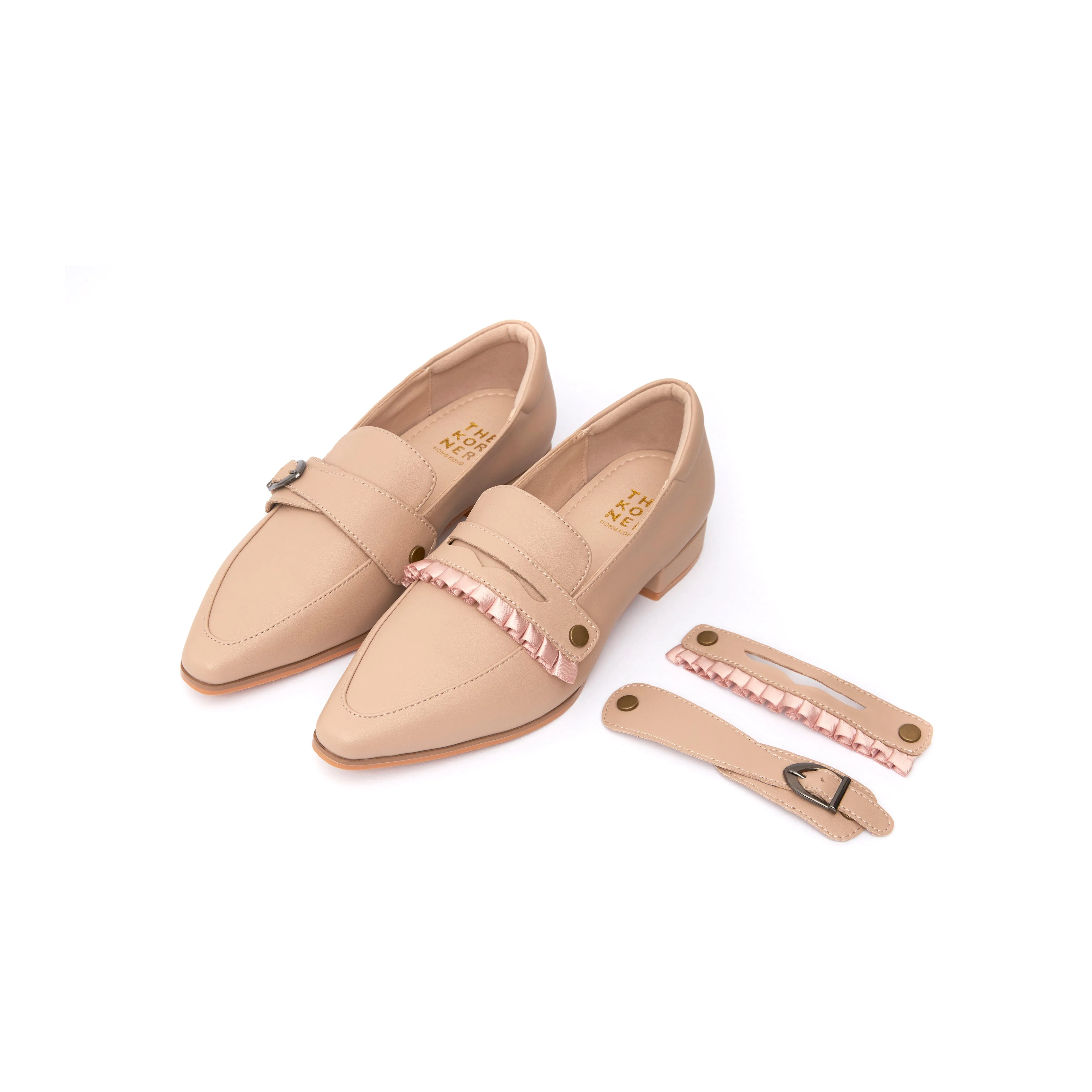 Kristy Buckle Loafers - Nude ( BEIN )