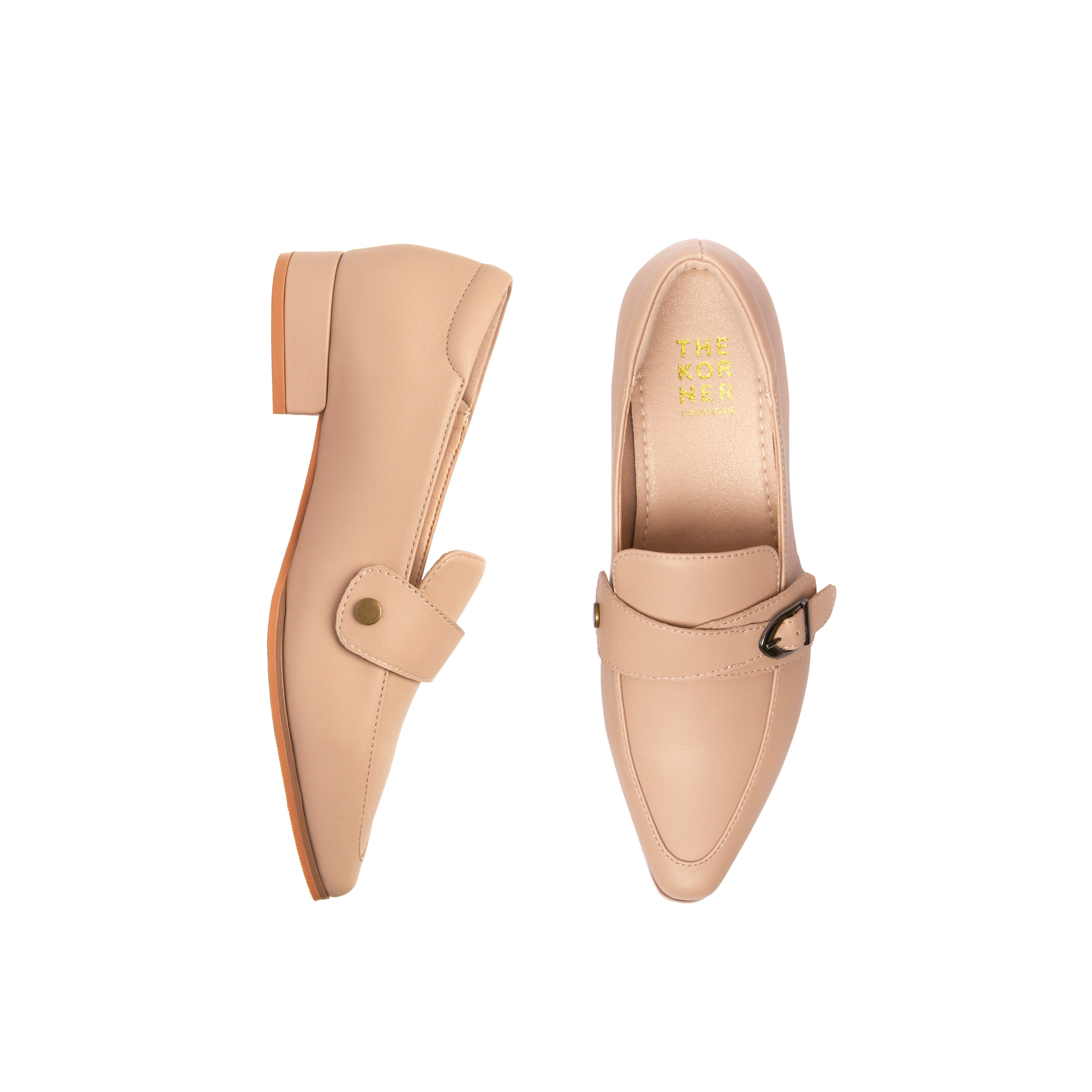 Kristy Buckle Loafers - Nude ( BEIN )