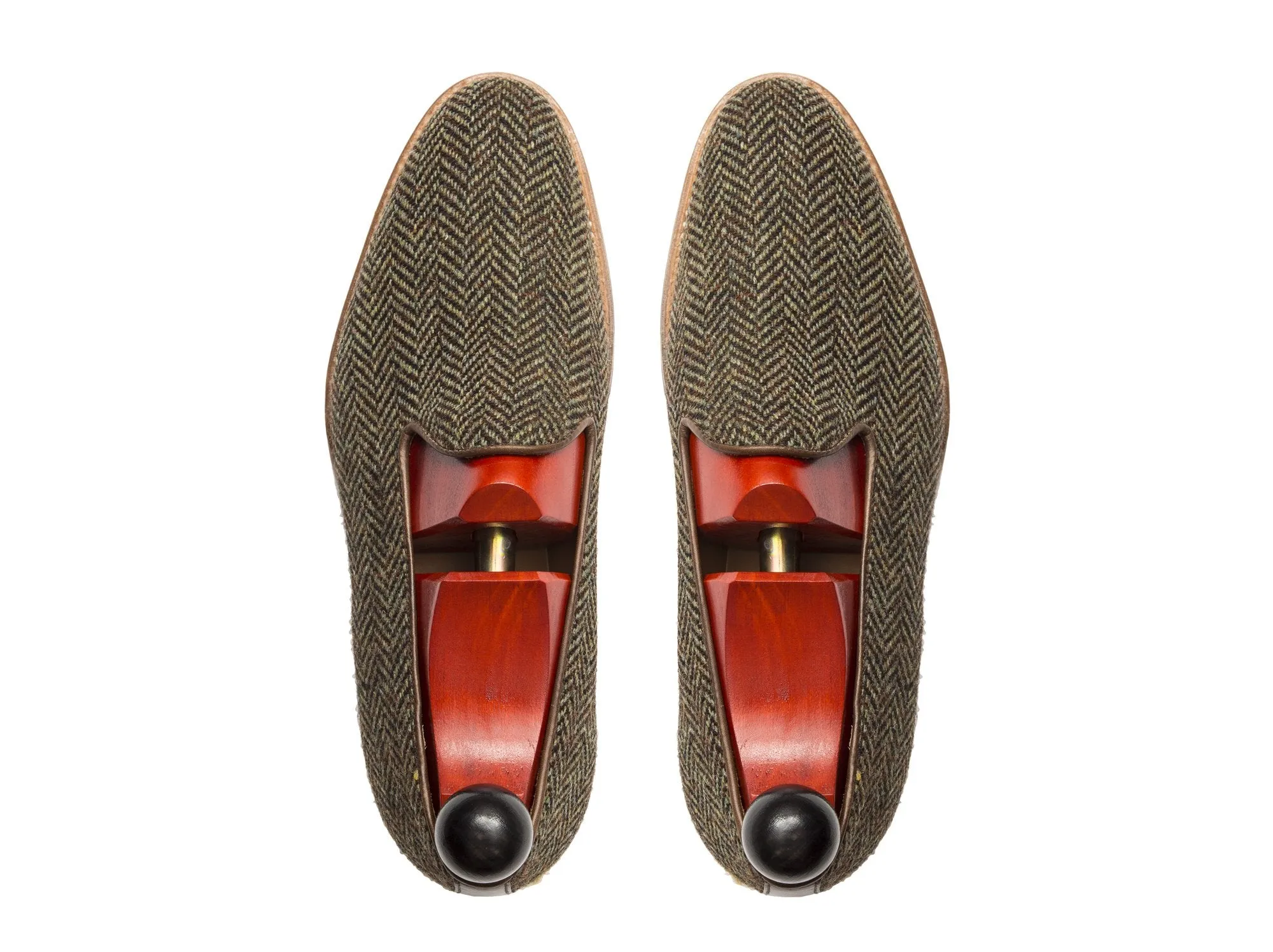 Laurelhurst II - MTO - Forest Herringbone Tweed - TMG Last - Natural Single Leather Sole