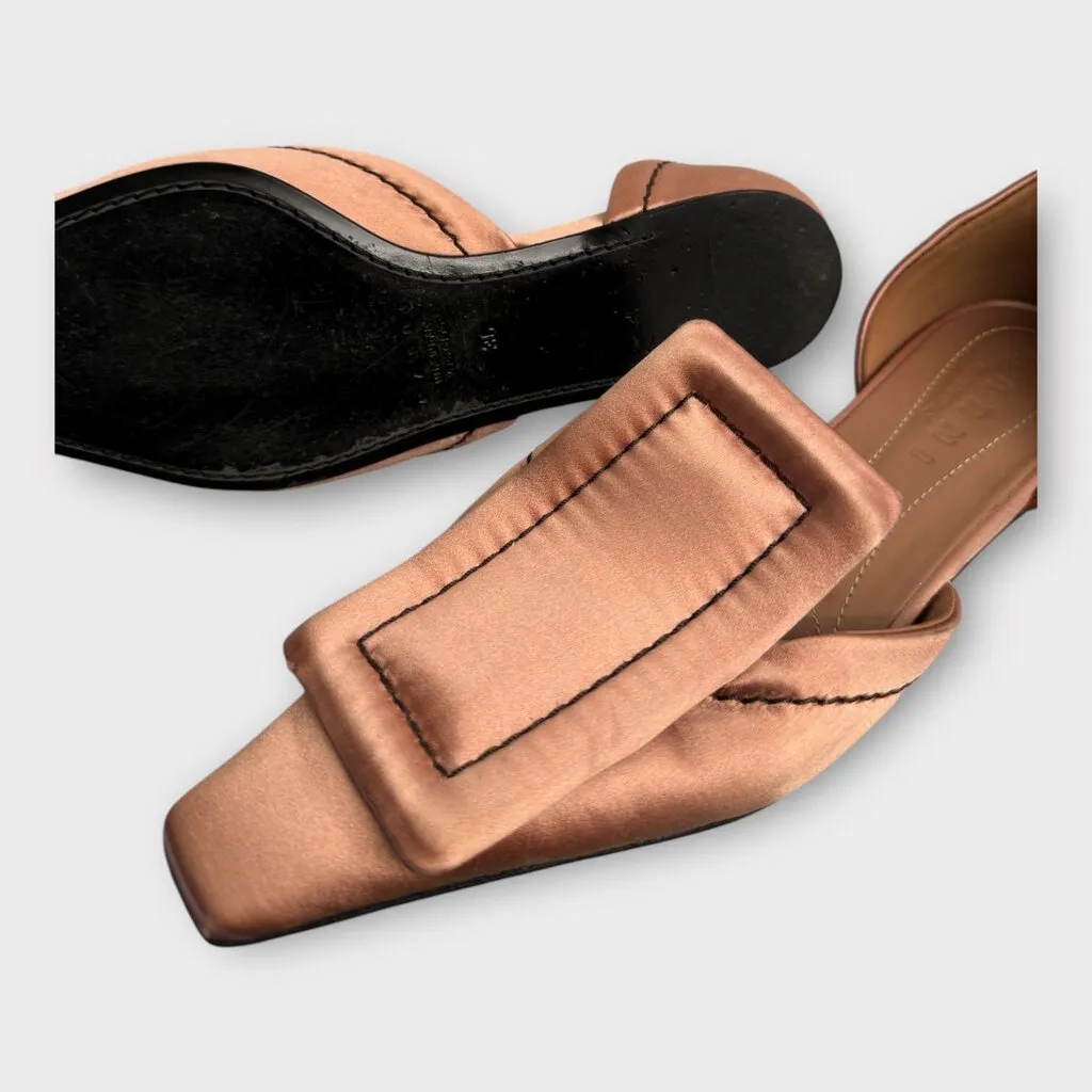 Marni Dusty Pink Satin Flats