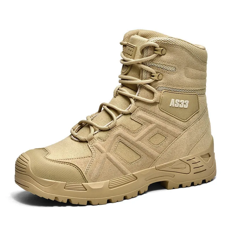 Men's Waterproof Hiking Boots Military Combat Tactical Breathable Desert Boots | 307