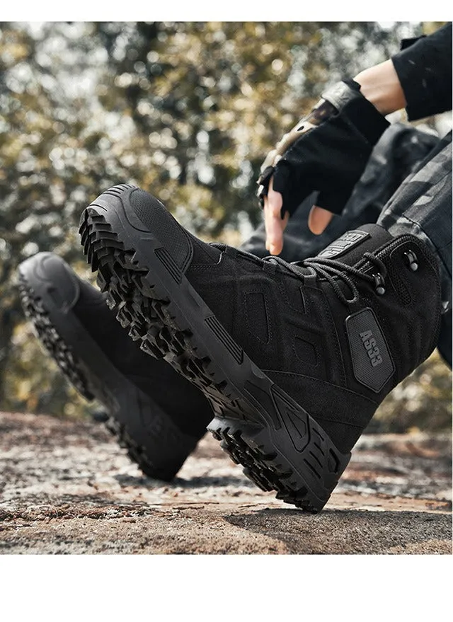 Men's Waterproof Hiking Boots Military Combat Tactical Breathable Desert Boots | 307