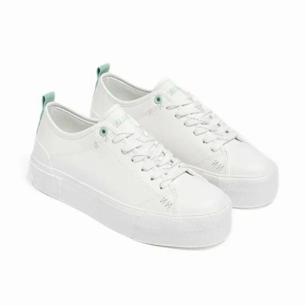 Pull & Bear Basic Lace-Up Chunky Trainers Women 1307-140-001-WHT