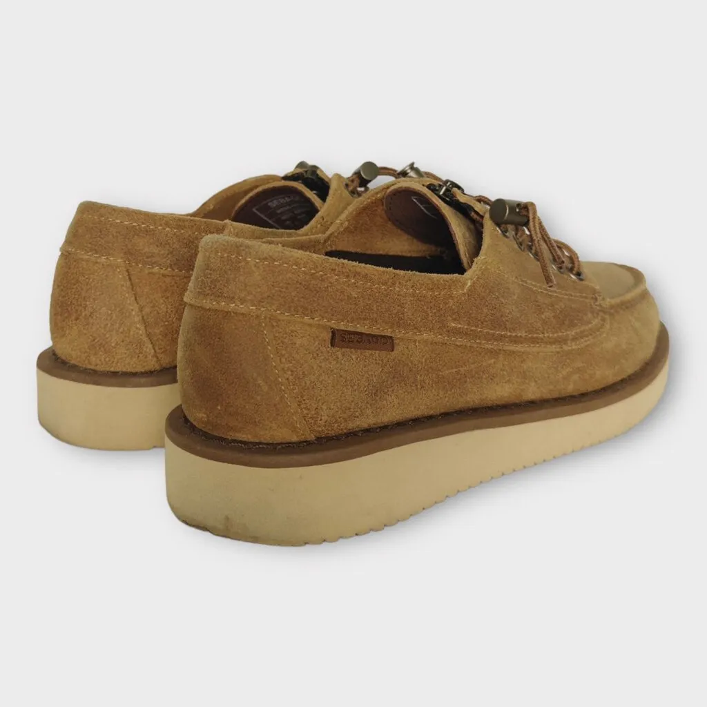 Sebago x Engineered Garments Tan Suede Zip Front Loafers