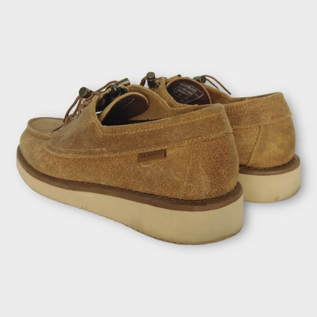 Sebago x Engineered Garments Tan Suede Zip Front Loafers