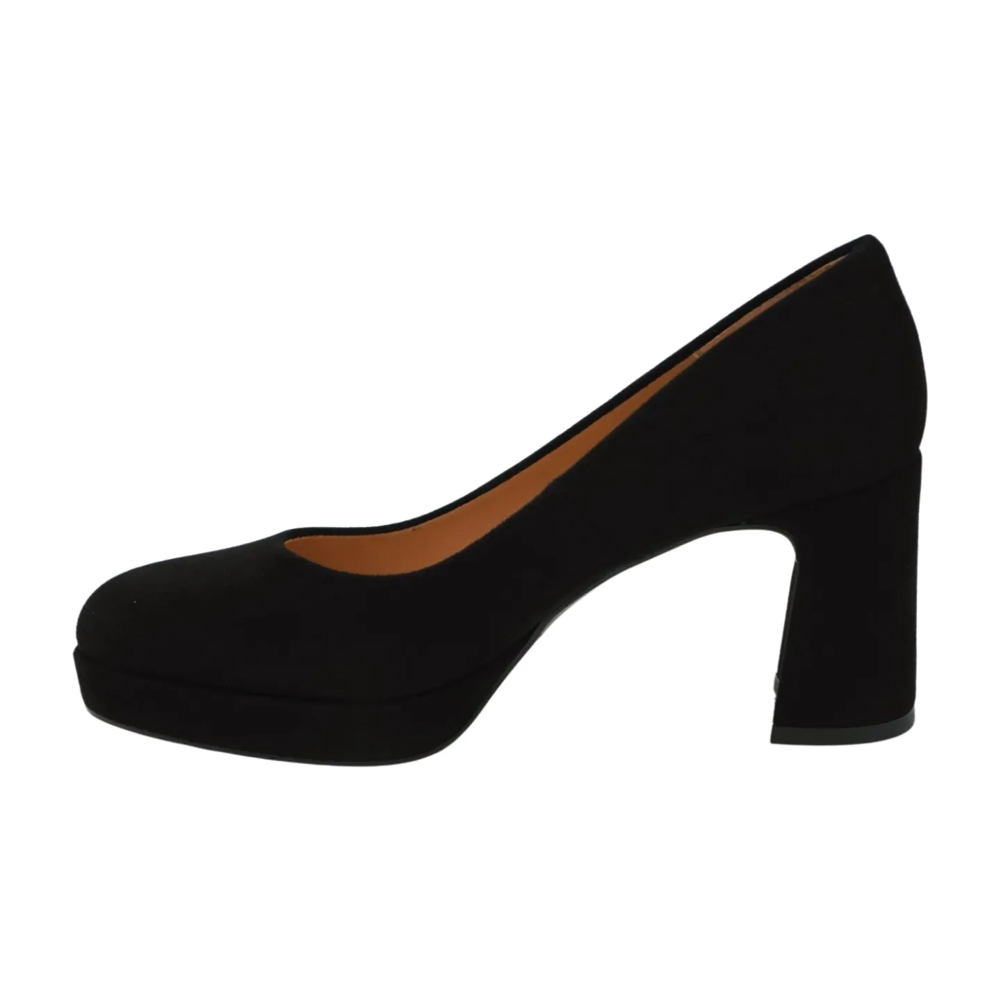 UNISA Black Suede Platform Court Shoe Malik