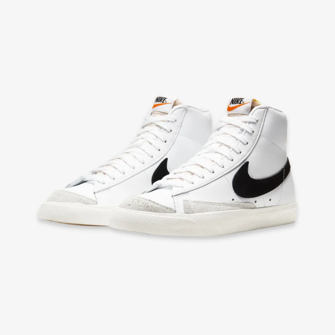 womens nike blazer mid (white/black)