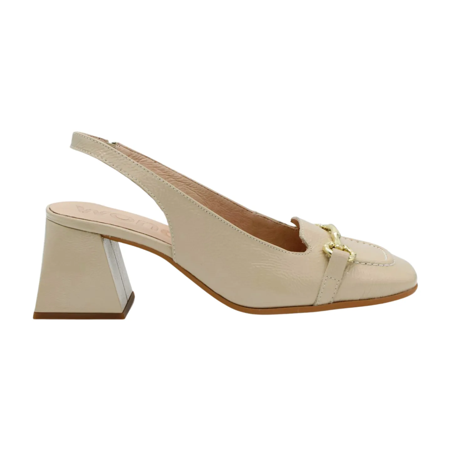 WONDERS H-6301 Cream Patent Slingback